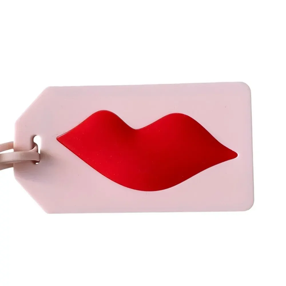 Kate Spade LIPS Luggage Tag Pink and Red Valentines Day New